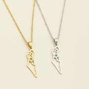 Map of Israel necklace